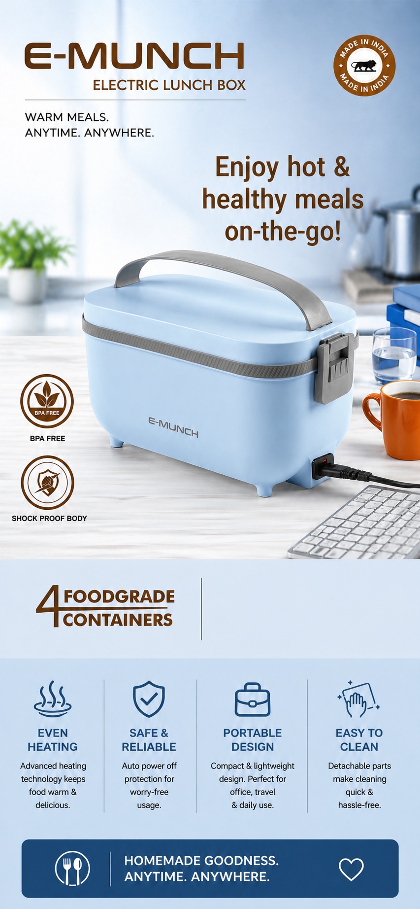 Emunch heating element — fast heat technology